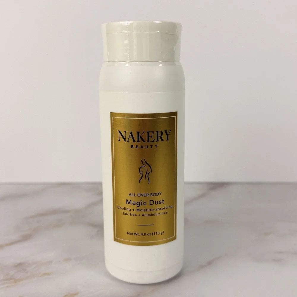 Nakery Beauty All Over Magic Dust Powder Cooling Moisture‎ Absorbing 4 oz Sealed